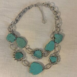Gorgeous Silver and Turquoise Statement Necklace